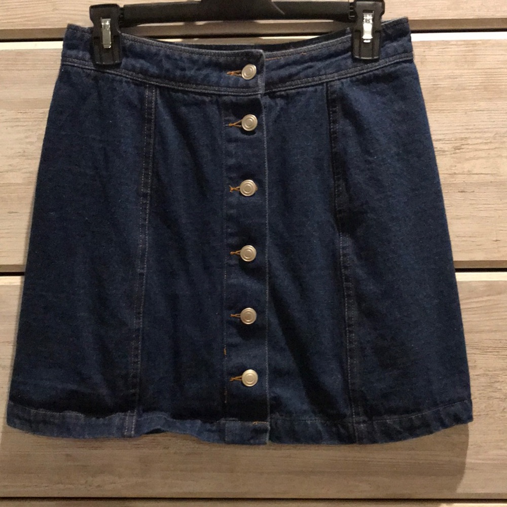 Denim Button Down Skirt
